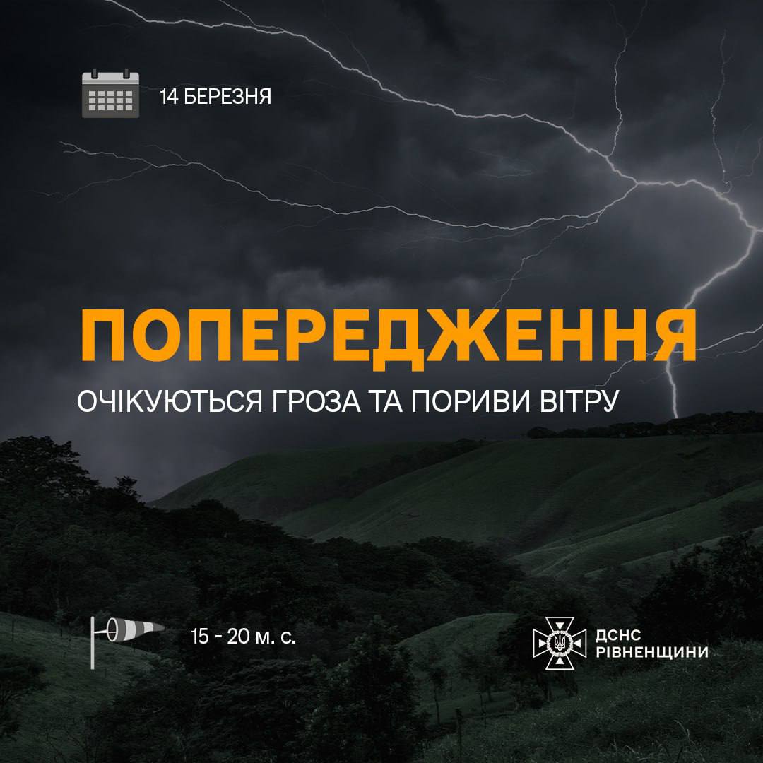 Погіршення погодних умов на Рівненщині