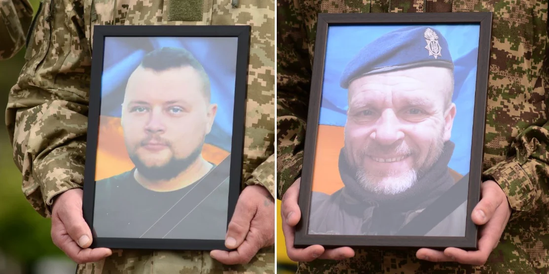 Похорон Андрія Костюкевича й Ігоря Кудріна.