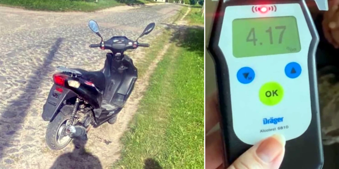 У п’яного мопедиста на Дубенщині рівень алкоголю перевищив норму у понад 20 разів
