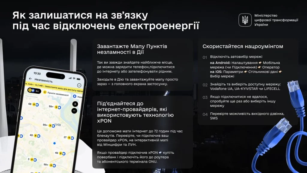 Як залишатись на зв'язку в час знеструмлень - фото 1