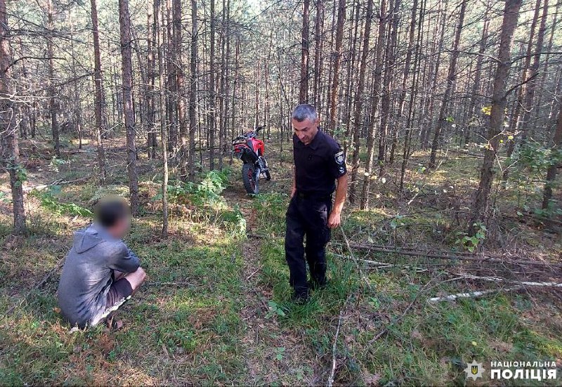 Житель з Сарненщини викрав мотоцикл та заховав його у лісопосадці