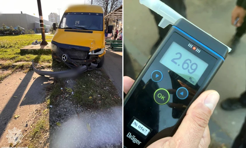 2,69 проміле алкоголю в крові. П’яний водій скоїв ДТП у Рівному