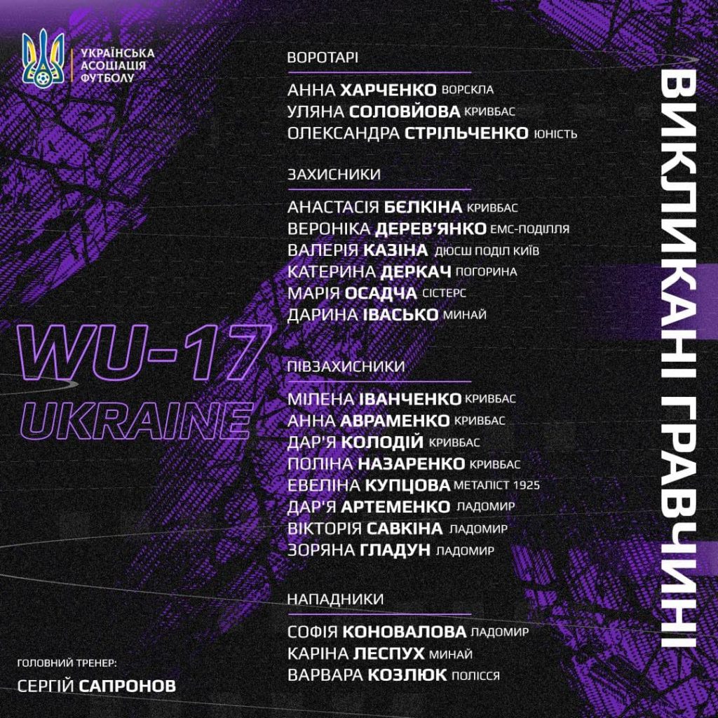 Футболістка з Рівненщини викликана до складу дівочої збірної - фото 1 Футболістка з Рівненщини викликана до складу дівочої збірної - фото 1
