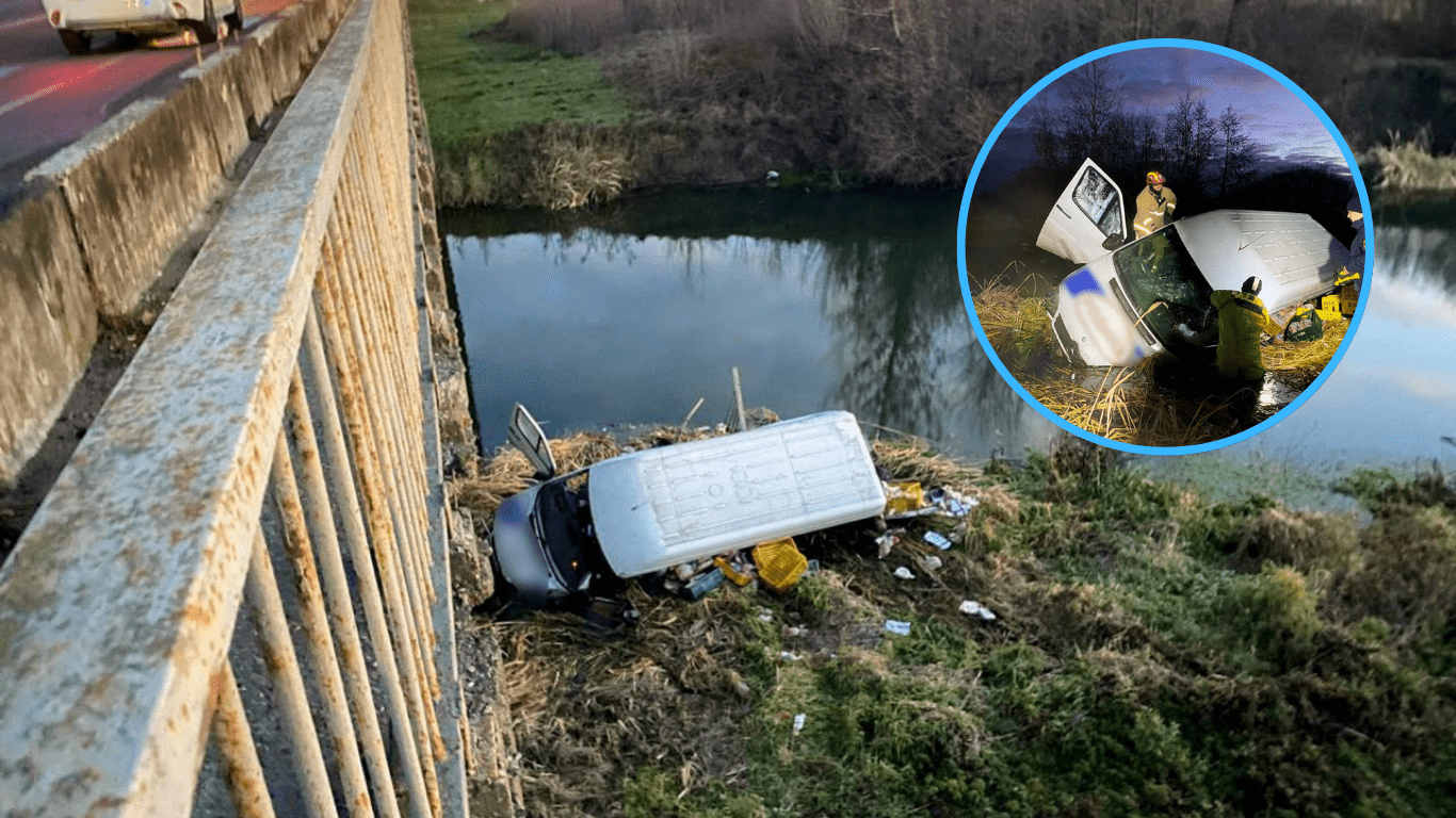 Авто зїхало в річку на Рівненщині
