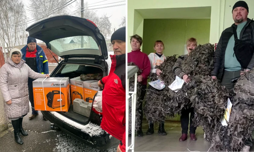 Генератори та маскувальні сітки передала громада на Рівненщині землякам-військовим Генератори та маскувальні сітки передала громада на Рівненщині землякам-військовим