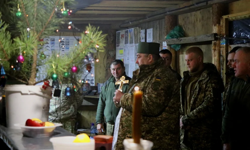 На Рівненщині, у Вараші, нацгвардійці відзначили Різдво