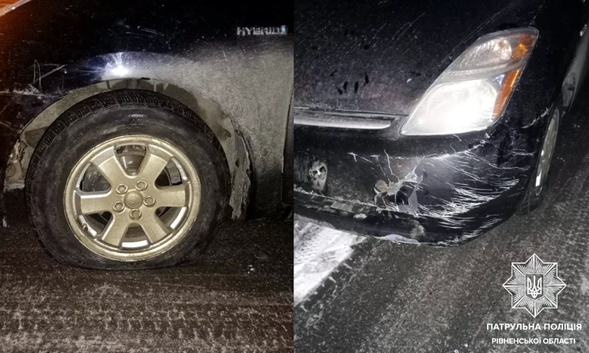 П’яний водій у Рівному не розминувся з парканом