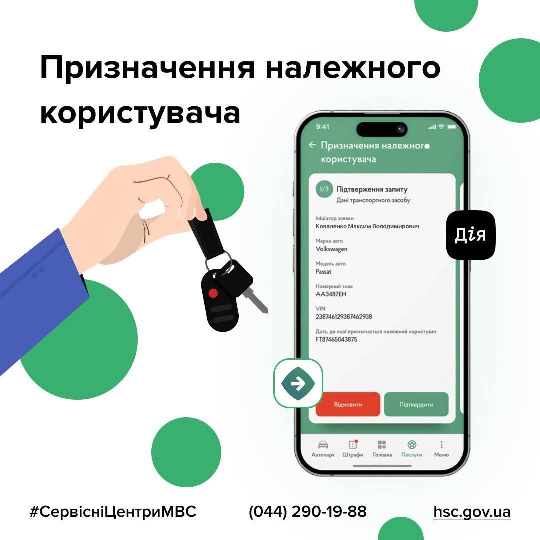 Як призначити належного користувача чужим автомобілем