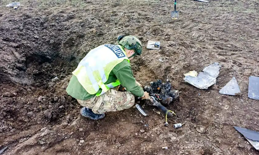 На місцях виявлення уламків збитих БпЛА працювали вибухотехніки Рівненщини