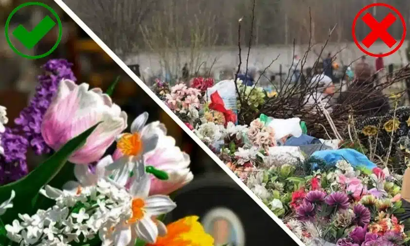 Шкода від штучних квітів на кладовищах, і які є альтернативи