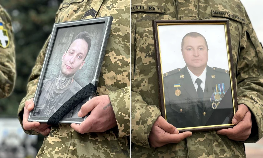 З двома, полеглими за Україну захисниками, попрощались у Рівному