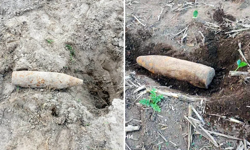У полях на Рівненщині знайшли два снаряди