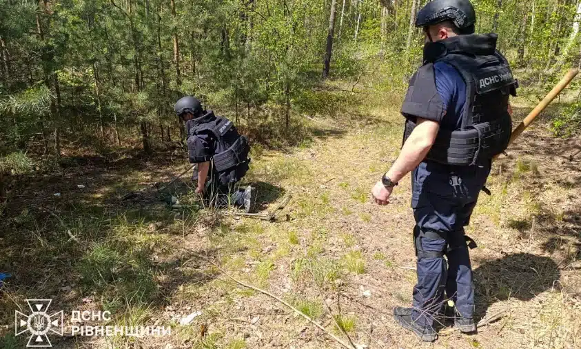 На Рівненщині знищили артснаряд часів Другої світової війни На Рівненщині знищили артснаряд часів Другої світової війни