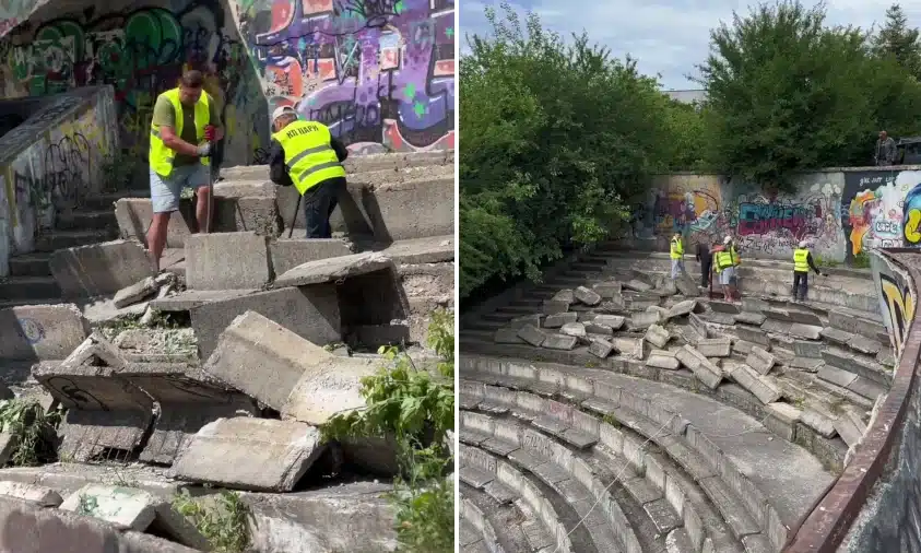 У парку на Грабнику у Рівному розпочали демонтаж аварійних споруд і готуються до оновлення