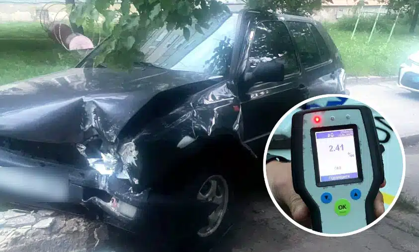 У Рівному затримали молодика, який викрав авто та вчинив на ньому ДТП у стані сп’яніння
