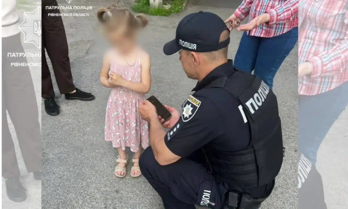 У Рівному патрульні повернули загублену 4-річну дівчинку родичам