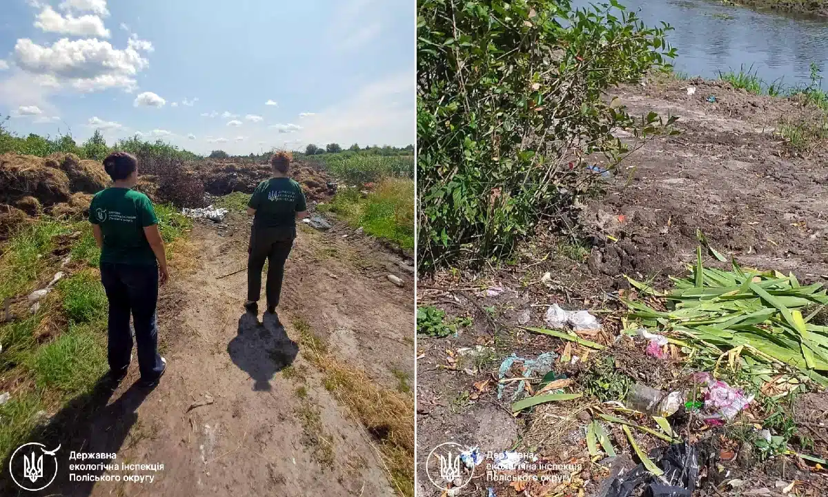 На Рівненщині виявили нові стихійні сміттєзвалища біля річки Бунів