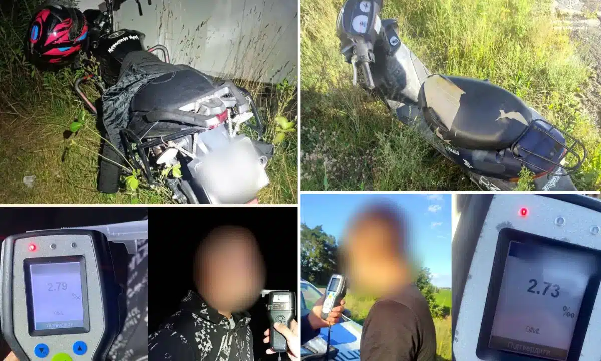 На Сарненщині патрульні зупинили двох нетверезих мотоциклістів без посвідчень