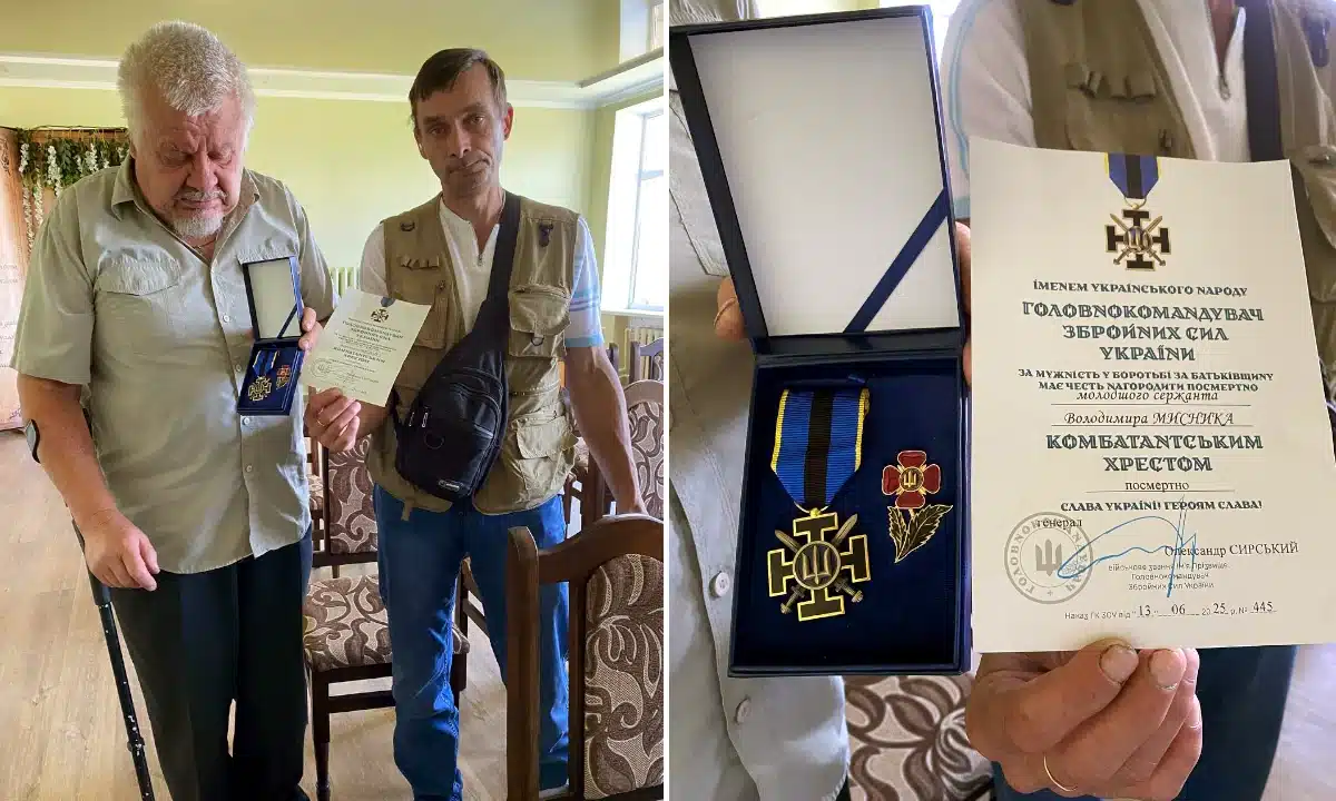 У Козині посмертно нагородили загиблого захисника Володимира Мисника