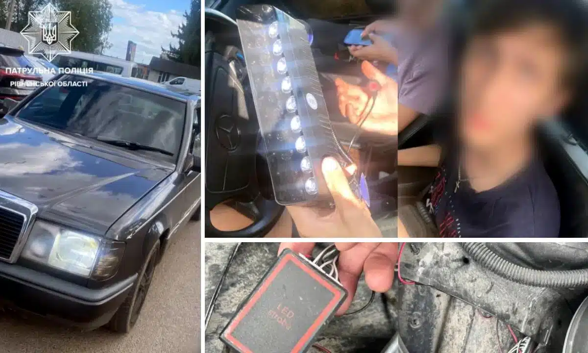 У Рівному патрульні виявили два авто з незаконно встановленими спецсигналами