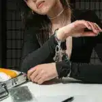 Наркотики й жінка в кайданках.