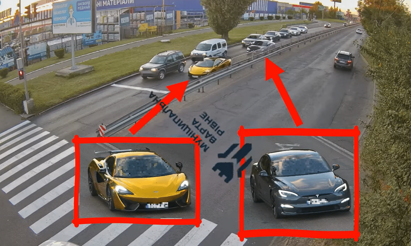 У Рівному Tesla та McLaren влаштували перегони: відео передали поліції