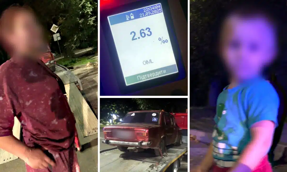 У Рівному патрульні зупинили нетверезу водійку без прав, яка везла дитину