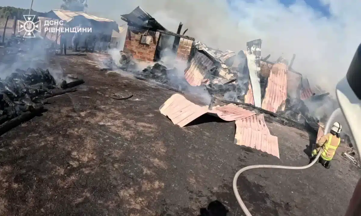 У Вараському районі вогонь знищив три господарські будівлі