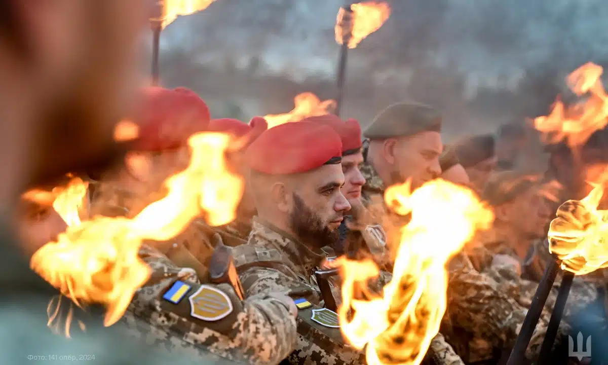 Полум’я братерства: 141-ша бригада провела урочисту посвяту воїнів під гаслом «Один за одного»