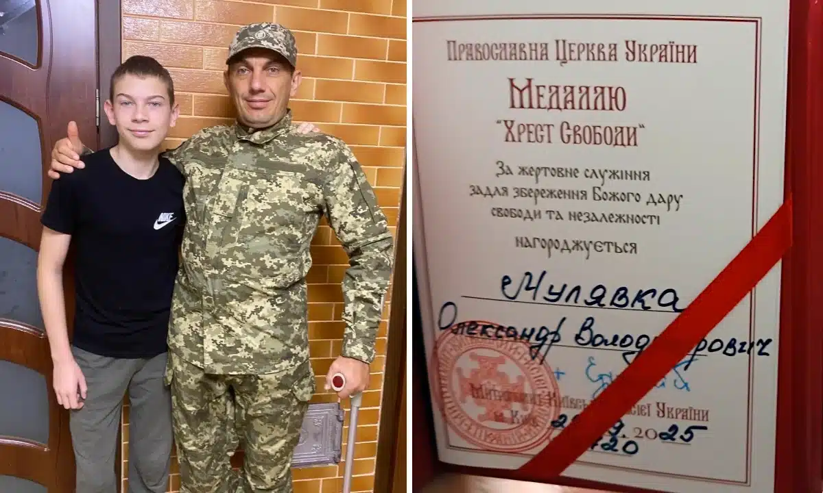 Ветеран із Володимирця Олександр Мулявка отримав медаль «Хрест свободи» від Православної Церкви України