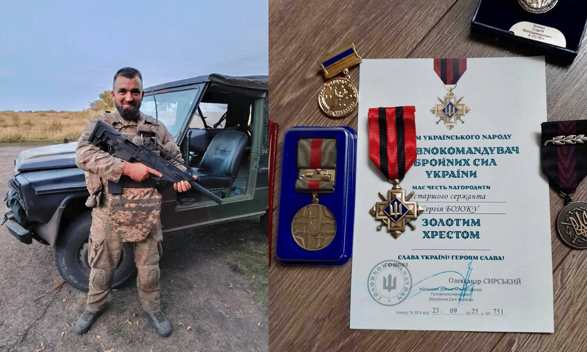 Захисника з Борового Сергія Боюку нагородили Золотим Хрестом та медаллю «За відвагу»