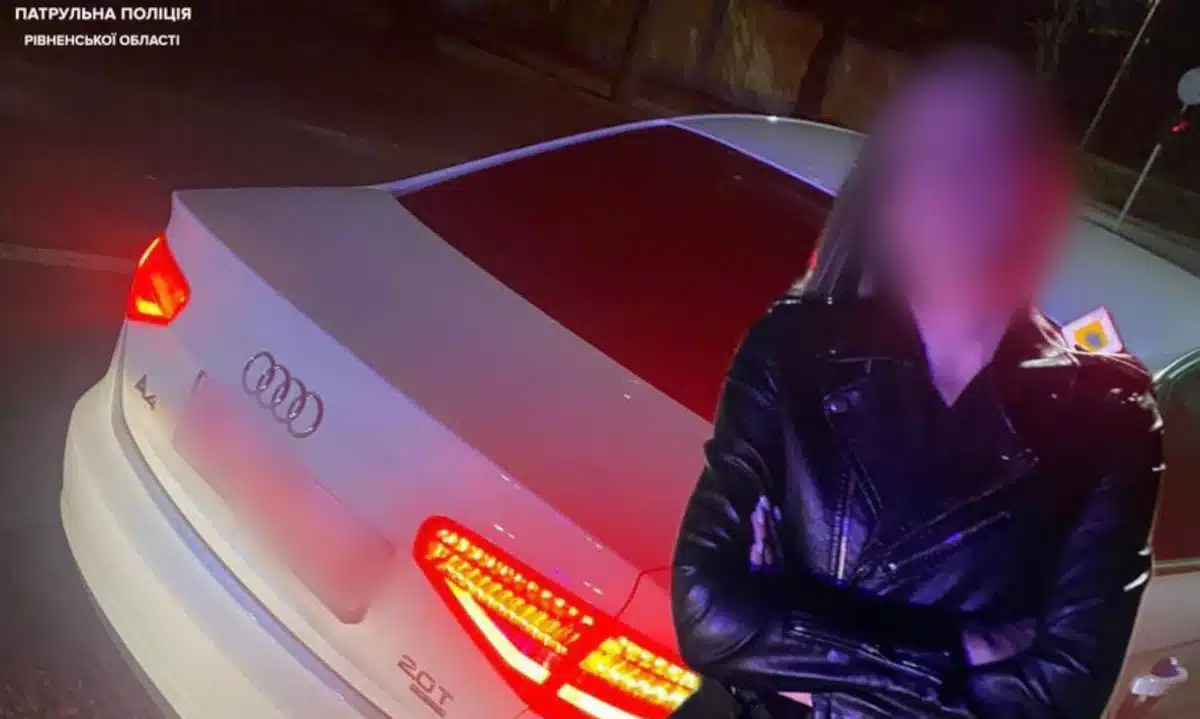 Водійку Audi з ознаками алкогольного сп’яніння зупинили у Рівному