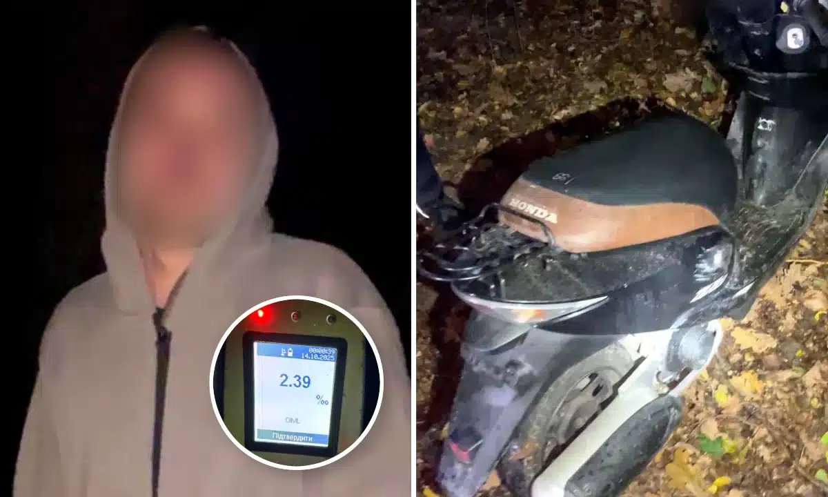 На Дубенщині патрульні вдруге за рік виявили нетверезого водія скутера