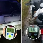 На Рівненщині зупинили двох нетверезих водіїв: 1,81 та 1,50 проміле алкоголю в крові Авто і скутер, якими керували нетверезі водії у Зорі і в Сарнах.