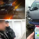 В'їхав у паркан у Рівному. Розбите авто і нетверезий водій.