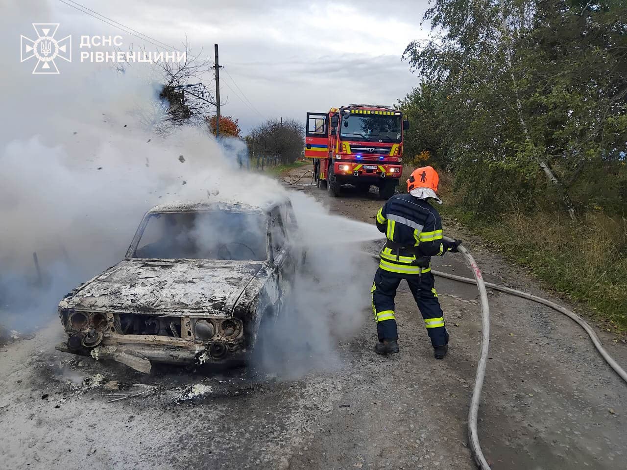 Поблизу Дмитрівки згорів автомобіль: причини займання встановлюються