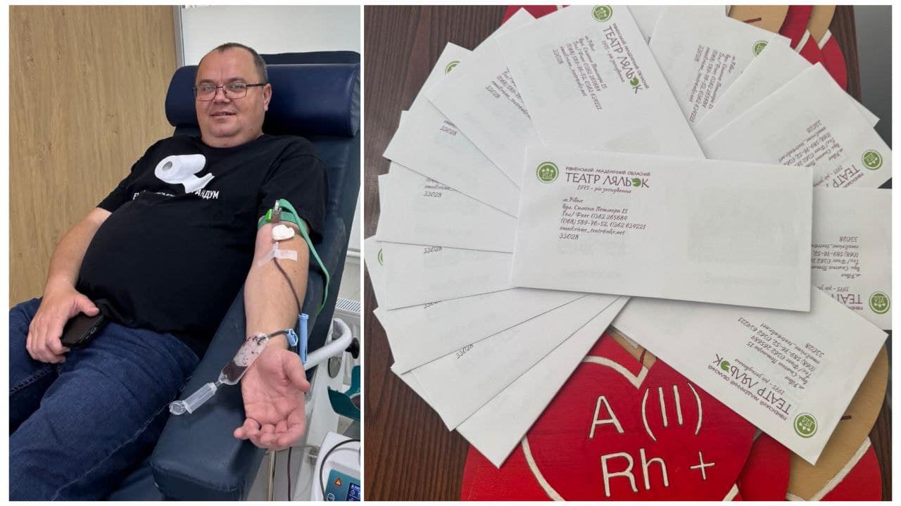 У Рівному донори братимуть участь у лотереї з квитками в театр і філармонію Чоловік здає кров, лотерея для донорів