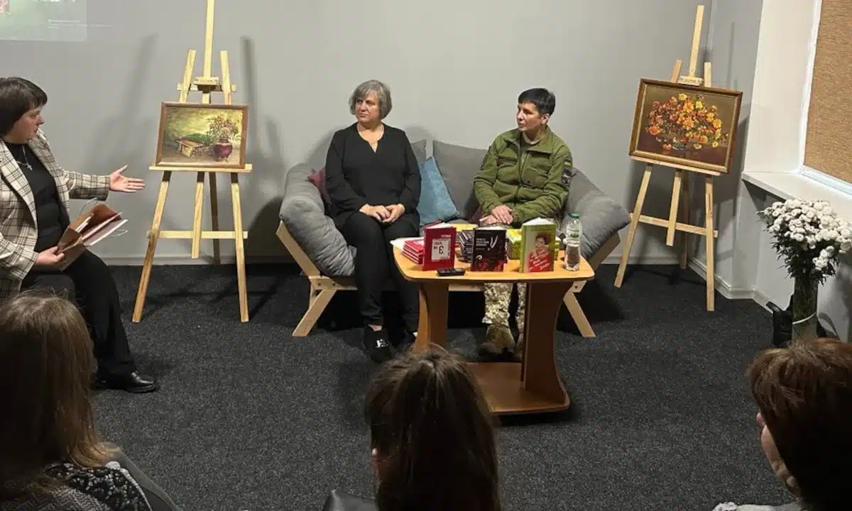 Тетяна Камерістова під час зустрічі на Острожчині.