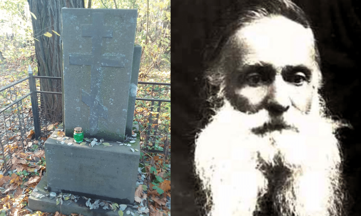 Працівники Сарненського музею віднайшли могилу останнього власника маєтку в Ромейках Могила та портрет Олександра Рибнікова.