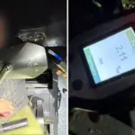 Нетверезий водій і алкотестер.