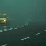 Сильний туман на автодорозі.