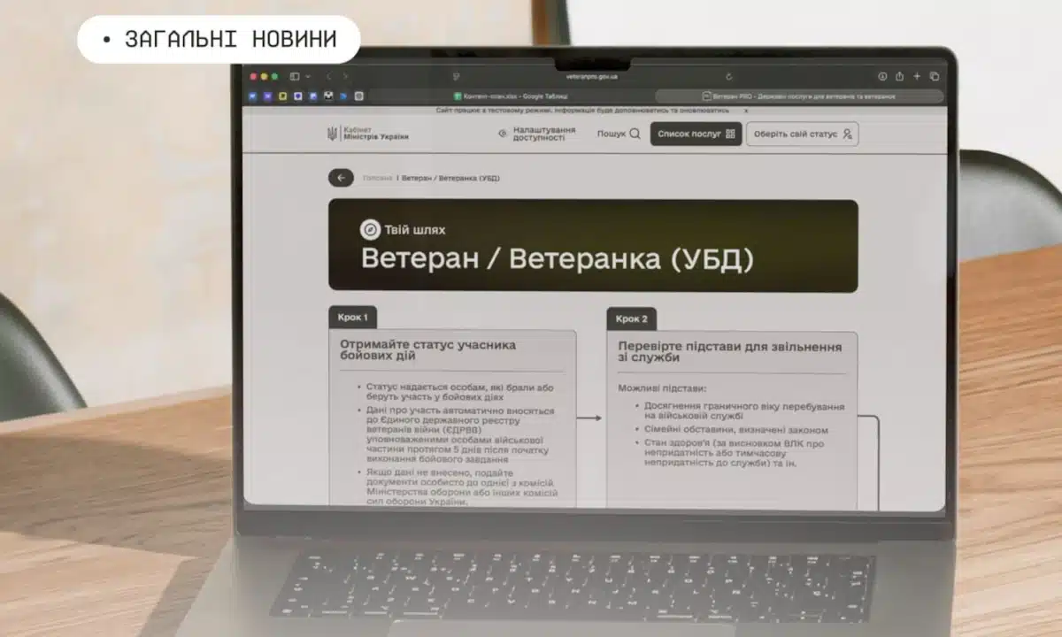 В Україні запустили платформу Ветеран PRO: єдиний цифровий портал для ветеранів та їхніх родин Ветеран PRO