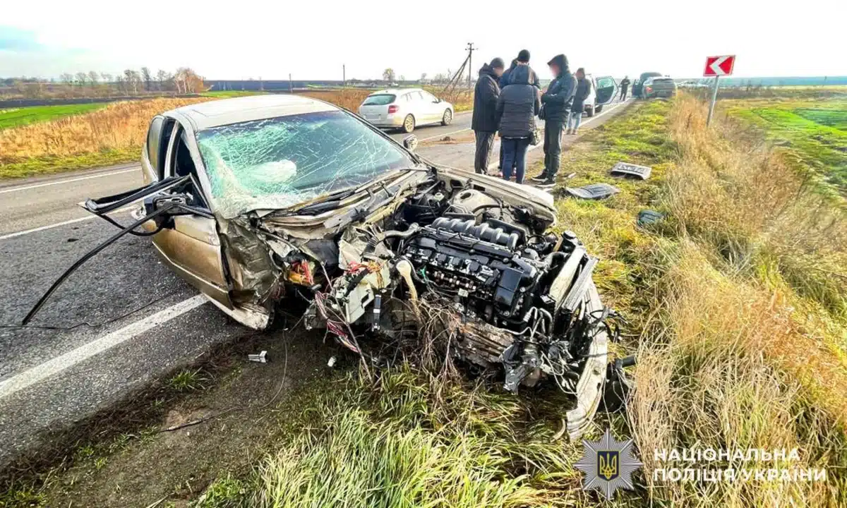 Потрійна ДТП на Здолбунівщині, ймовірно, є результатом нетверезого водіння Розбите авто після ДТП в Лідаво на Здолбунівщині.