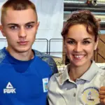 Роман Перець і його тренерка Анастасія Коновальчук.