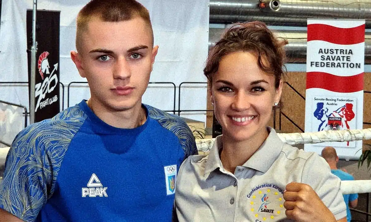 Роман Перець і його тренерка Анастасія Коновальчук.