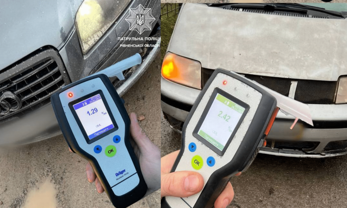Звичайні зупинки авто на Рівненщині виявили водіїв напідпитку патрульні Рівненщина сп’яніння водіїв