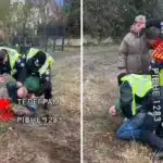 Кадри із затримання водія в Обарові.