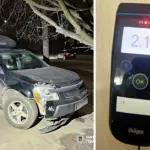 Водій, який 18 грудня збив жінку з підлітком на проспекті Миру в Рівному, був п’яний Пошкоджене авто і алкотестер.