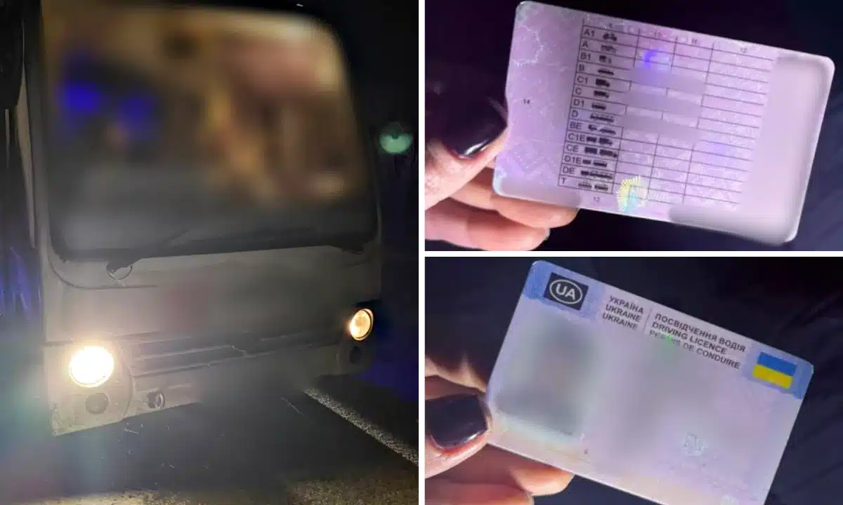 Підроблене посвідчення водія і автобус.