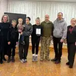 Церемонія вручення посмертної нагороди Комбатантський хрест у Дядьковичах.